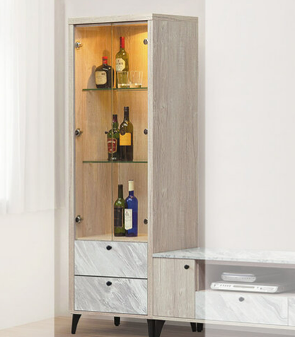 E276-2 白橡色2*6尺展示櫃