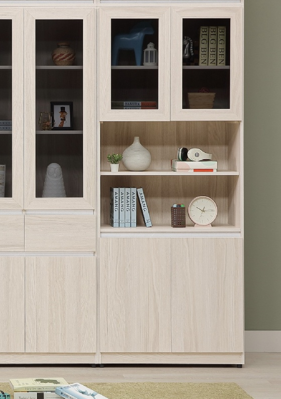 C296-5 夏禾3*6四門書櫃 展示櫃共用