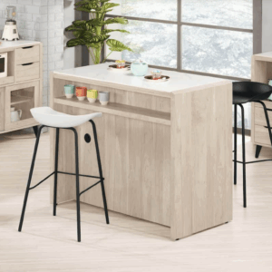 A1715-1 韋斯里4尺中島型岩板吧台桌 厚12mm岩板桌面(附活動隔板2片)