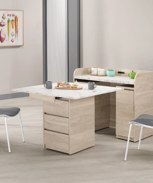 A1716-1 丹尼爾3.5尺仿石面活動式餐櫃 (附活動隔板*1片)