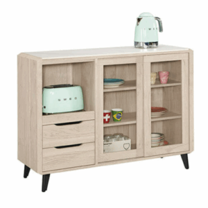 A1715-3 韋斯理4尺岩板推門收納櫃 ⊙桌面12mm岩板、 ⊙附活動隔板2片