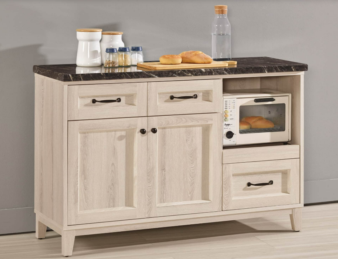 A1726-2 雪莉4尺石面收納櫃(附活動隔板1片)