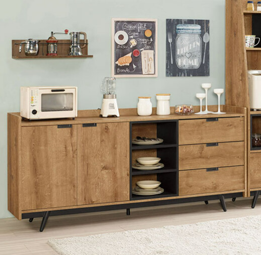 A1724-2 摩德納6尺餐櫃 附活動隔板1大2小片