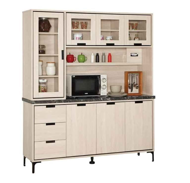 A1727-1 昆提斯5.2尺石面收納櫃 (附活動隔板2大5小片)