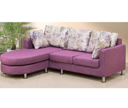 G530-2 A16粉紫L型沙發
