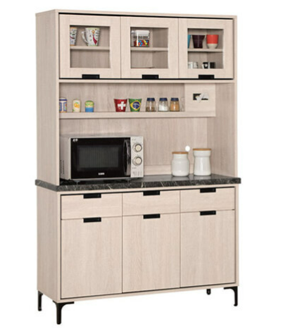 A1727-3 昆提斯4尺石面收納櫃 附活動隔板2大2小片