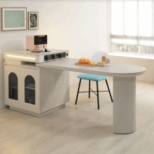 A408-01安吉莉5.8尺岩板伸縮島台桌 寬175-105