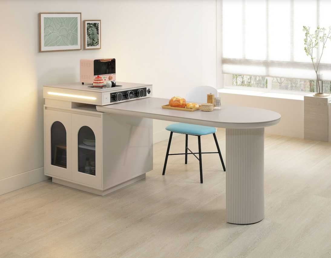 A408-01安吉莉5.8尺岩板伸縮島台桌 寬175-105