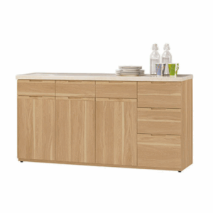 A1729-2 維克多5.2尺石面收納櫃下座 ⊙刀叉收納抽屜、 ⊙活動隔板1大1小片