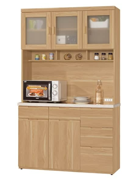 A1730-1 維克多4尺石面收納櫃 (附活動隔板2大1小片) (附刀叉收納抽屜)