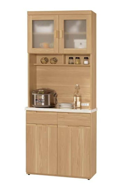 A1730-2 維克多2.7尺石面收納櫃 (附活動隔板2片) (附刀叉收納抽屜)