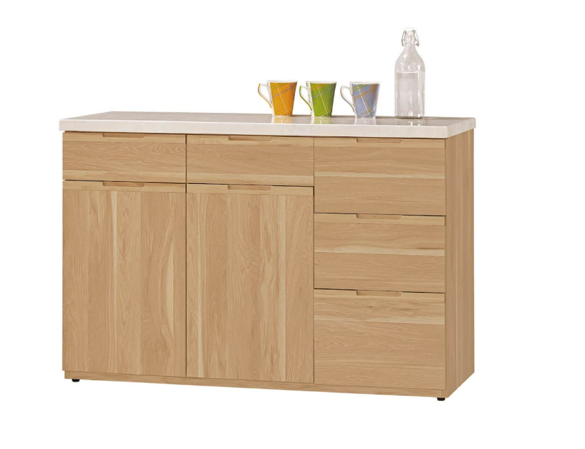 A1730-3 維克多4尺石面收納櫃下座 (附活動隔板1片) (附刀叉收納抽屜)