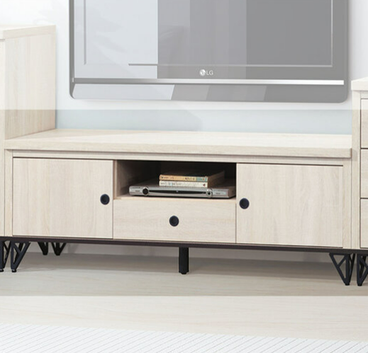 E309-2 5尺白原切色電視櫃