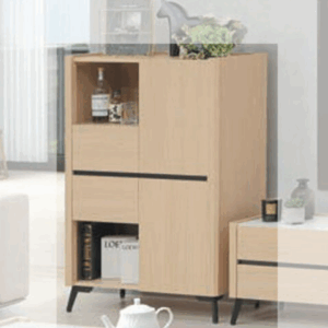 C318-1萊德2.7尺客廳邊櫃 含鐵腳