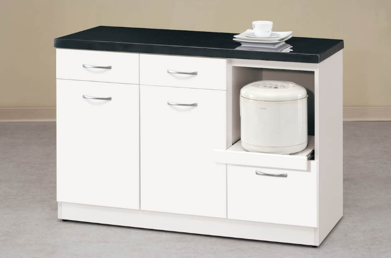 A1732-2 雅典娜4尺石面收納櫃下座 (附活動隔板1片) (附刀叉收納抽屜)