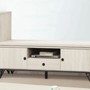 E309-5 4尺白原切色電視櫃