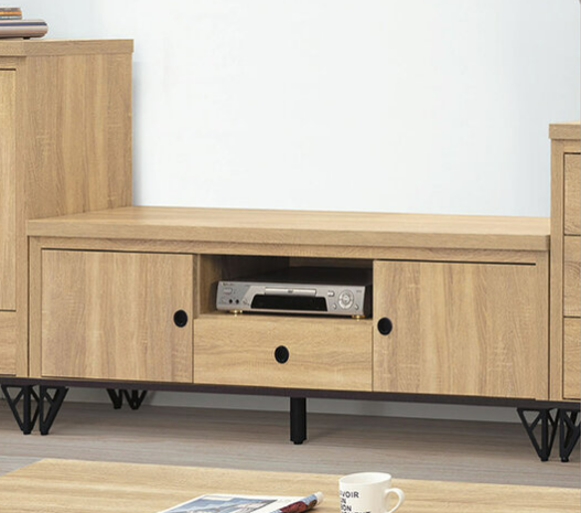 E310-4  4尺原切橡木色電視櫃