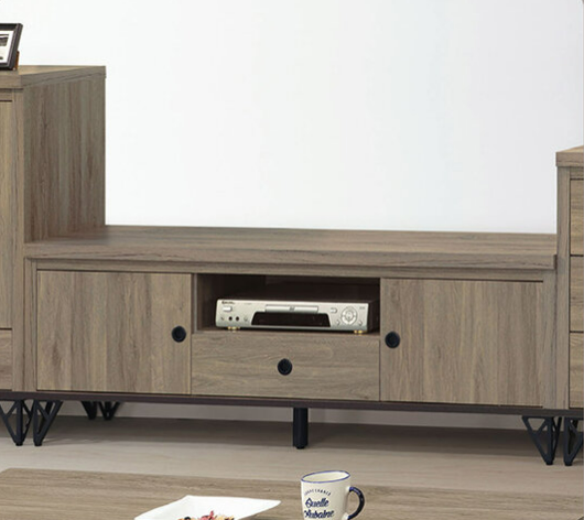 E309-7 5尺灰橡色電視櫃