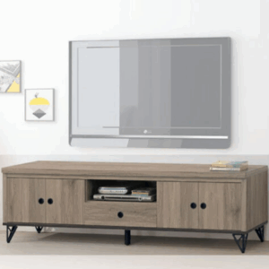 E309-9 6尺灰橡色電視櫃