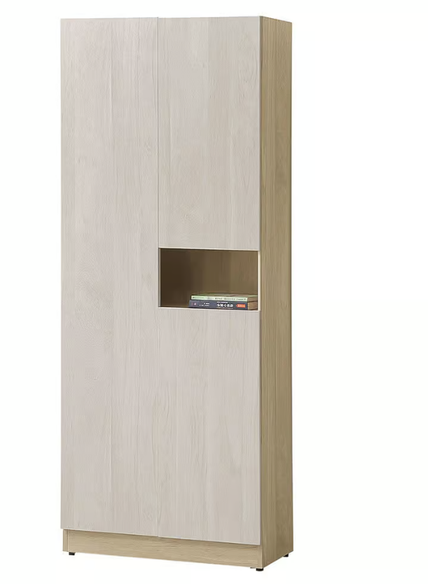 673-2庫克2.5尺左長門收納櫃 (附6片活動隔板)