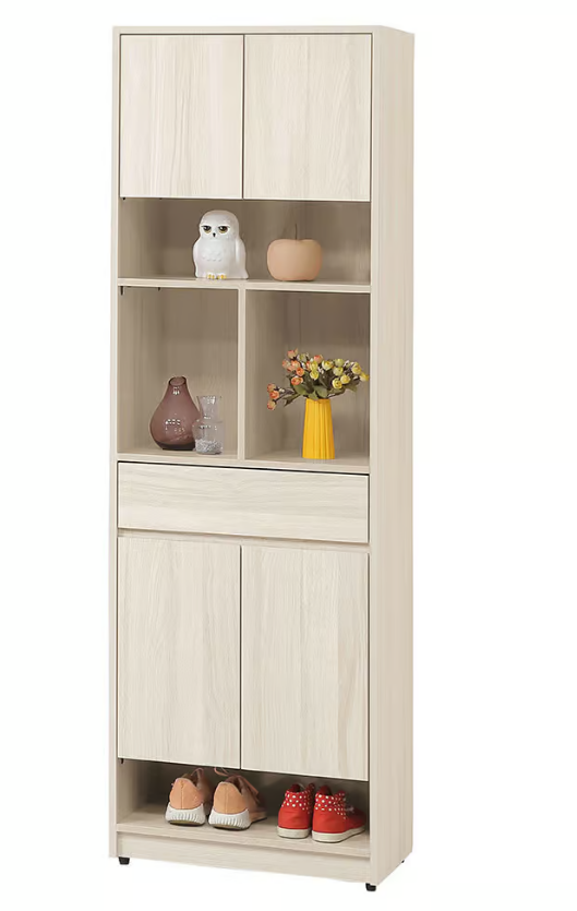 672-6 潔妮詩2尺短門隔間櫃 (附3片活動隔板)