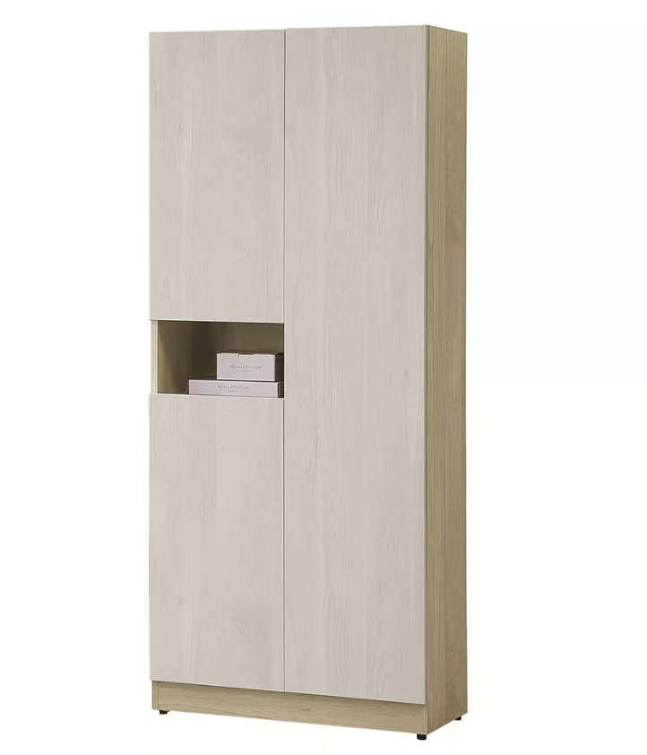 673-4庫克2.5尺右長門收納櫃 (附6片活動隔板)