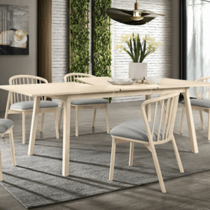 A1738-1 蘿拉7.5尺多功能蝴蝶餐桌 洗白色