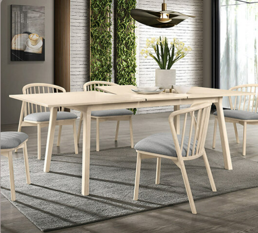 A1738-1 蘿拉7.5尺多功能蝴蝶餐桌 洗白色