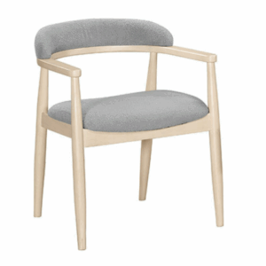 A1869-2 喬伊絲餐椅 布 實木 洗白色坐高49公分