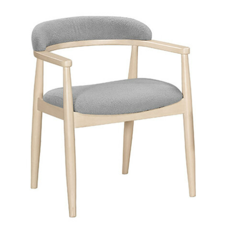 A1869-2 喬伊絲餐椅 布 實木 洗白色坐高49公分