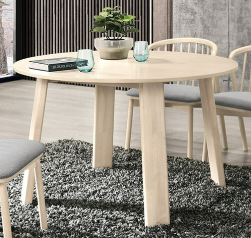 A1739-1 凱倫4尺圓桌 洗白色