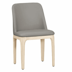 A1873-1 麥特餐椅 灰皮 五金腳 洗白色 坐高46.5公分