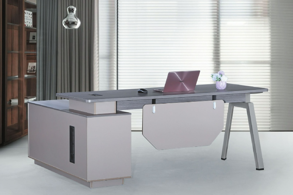 C337-1 A001 6尺L型辦公桌 含側櫃