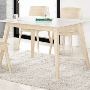 A1744-1 海納斯4.3尺岩板餐桌 洗白色 桌面12mm岩板