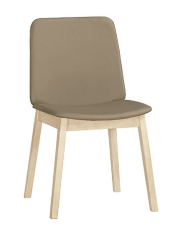 A1869-6 根尼餐椅 皮 實木 洗白色 坐高45.5公分