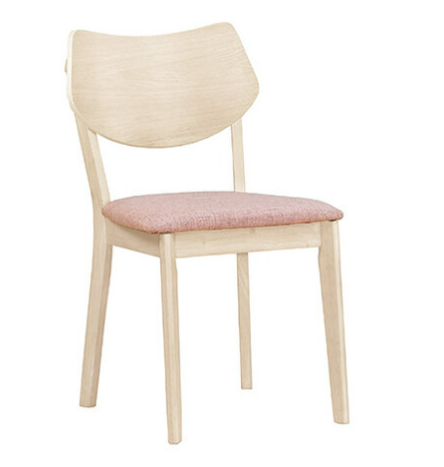 A1869-10納維勒餐椅 布 實木 洗白色   坐高47公分