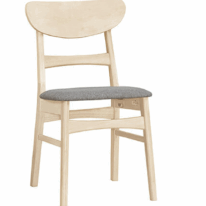 A1869-11 本尼娜餐椅 布 實木 洗白色 坐高46.5公分