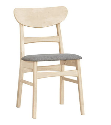 A1869-11 本尼娜餐椅 布 實木 洗白色 坐高46.5公分