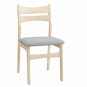 A1869-9 露艾琳餐椅 布 實木 洗白色 坐高46公分