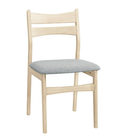 A1869-9 露艾琳餐椅 布 實木 洗白色 坐高46公分