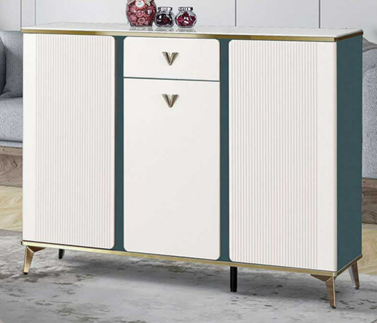 686-5 廷毅4尺單抽岩板鞋櫃 ⊙無透氣孔、 ⊙內附2大3小活動隔板、 ⊙一片固定隔板、 ⊙隔板平/斜皆可放、