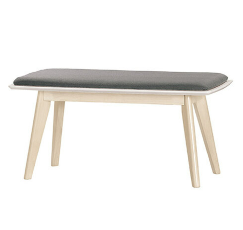 A1889-4 妮克絲長板凳 實木 洗白色