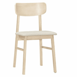 A1869-13 格魯曼餐椅 布 實木 洗白色 坐高46.5公分