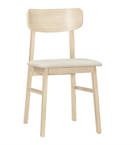 A1869-13 格魯曼餐椅 布 實木 洗白色 坐高46.5公分