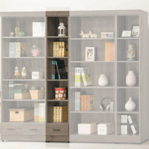 E323-6 古橡有抽開放式1.3尺書櫥