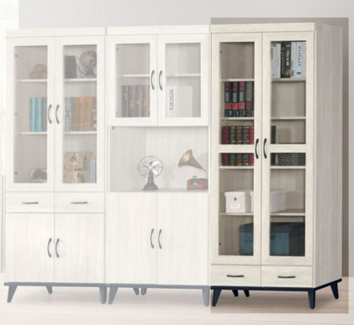 E320-7 鋼刷白2.7*6.5尺下抽書櫥 隔板3片