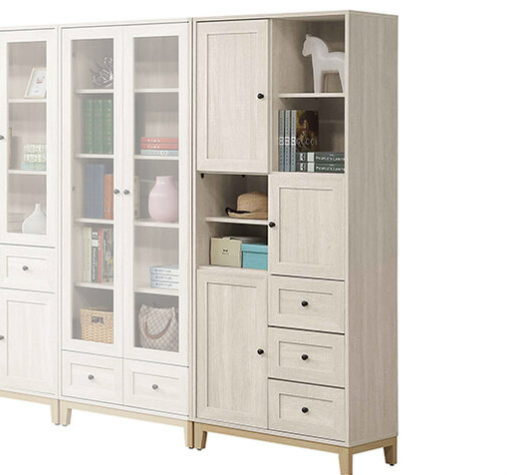 749-4維特2.6尺三門三抽多功能櫃  ⊙開門內各附1片活動隔板