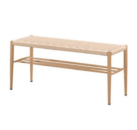 A1889-1 佳爾長板凳 編藤 五金腳