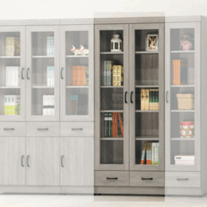 E324-3 灰梧桐下抽2.6尺書櫥