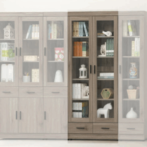 E323-3 古橡下抽2.6尺書櫥